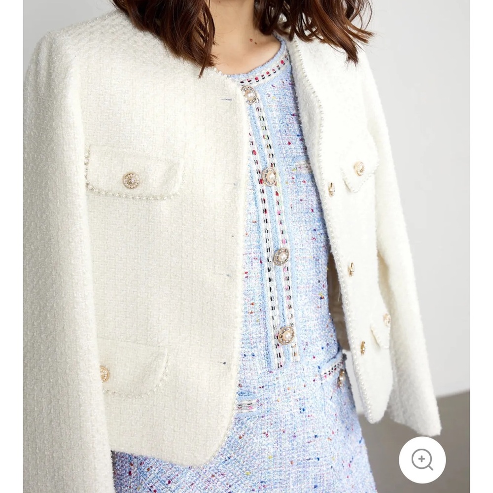 April Ivory Button Up Jacket